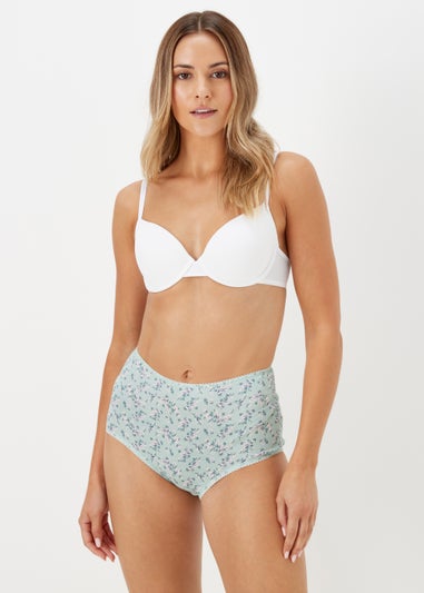 5 Pack Plain & Floral Print Full Knickers - Matalan