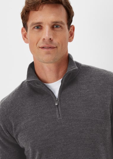 Charcoal Soft Touch 1/4 Zip Sweatshirt