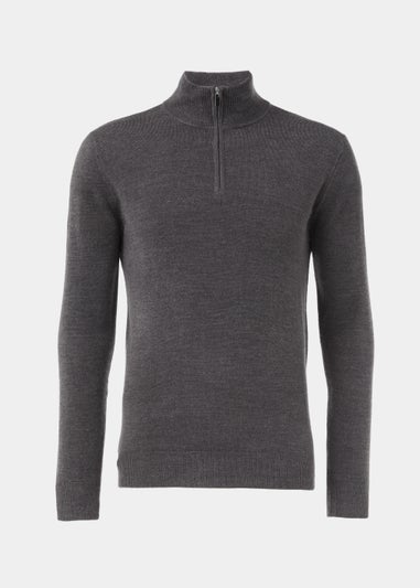 Charcoal Soft Touch 1/4 Zip Sweatshirt