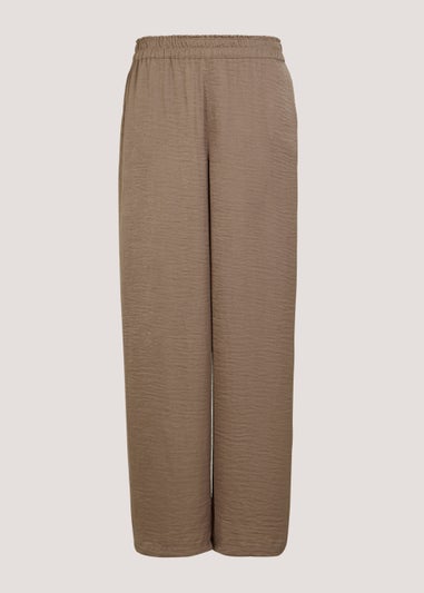 Mink Satin Wide Leg Trousers