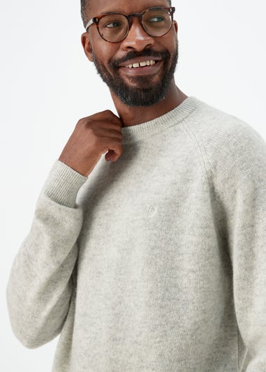 Lincoln Oatmeal 100% Lambswool Crewneck Jumper