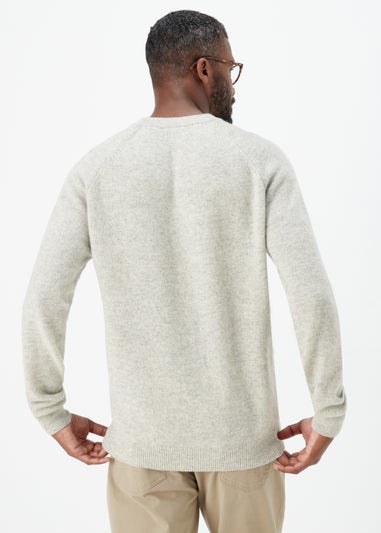 Lincoln Oatmeal 100% Lambswool Crewneck Jumper