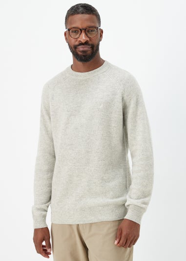 Lincoln Oatmeal 100% Lambswool Crewneck Jumper