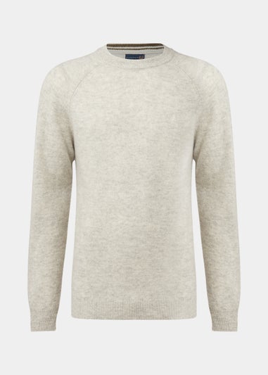 Lincoln Oatmeal 100% Lambswool Crewneck Jumper