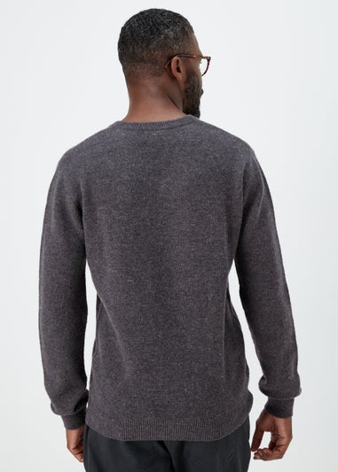 Lincoln Charcoal 100% Lambswool V Neck Jumper