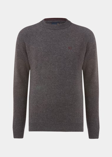 Lincoln Charcoal 100% Lambswool Crewneck Jumper