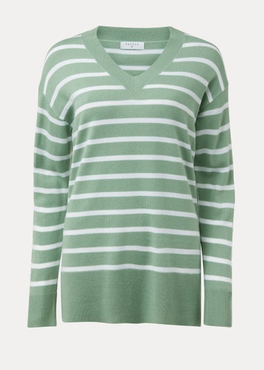 Green Stripe Soft Touch Jumper