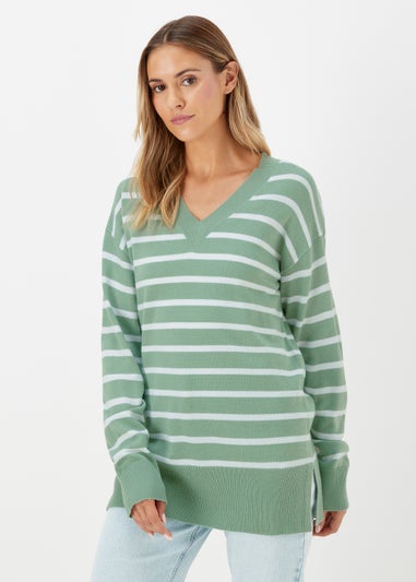 Green Stripe Soft Touch Jumper