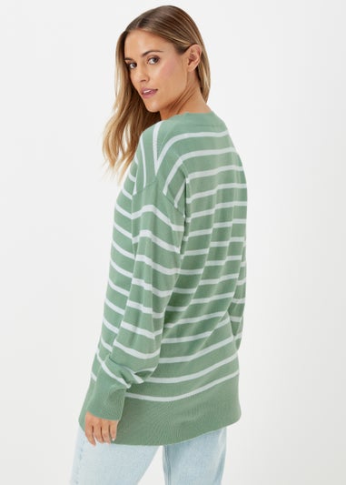 Green Stripe Soft Touch Jumper