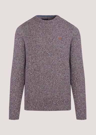 Lincoln Burgundy Crew Neck Jumper
