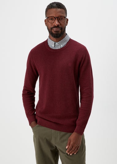 Lincoln Burgundy Mock Shirt Jumper