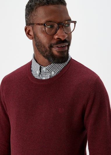 Lincoln Burgundy Mock Shirt Jumper