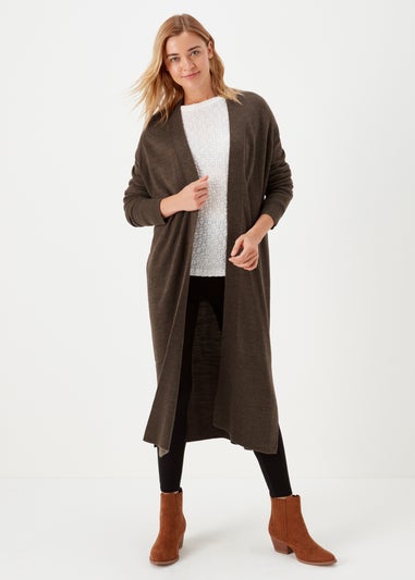 Brown Longline Cardigan