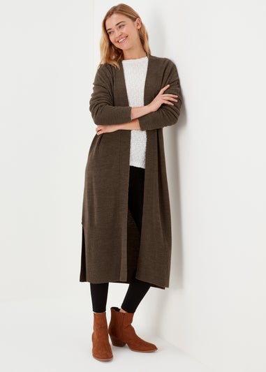 Brown Longline Cardigan