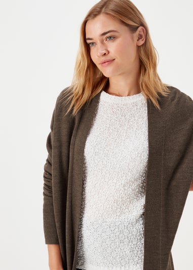 Brown Longline Cardigan