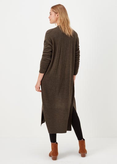 Brown Longline Cardigan