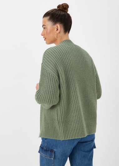 Green Acrylic Cardigan