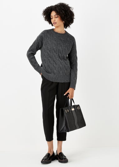 Grey Cable Knit Jumper