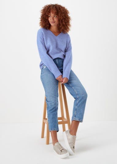 Blue V-Neck Jumper