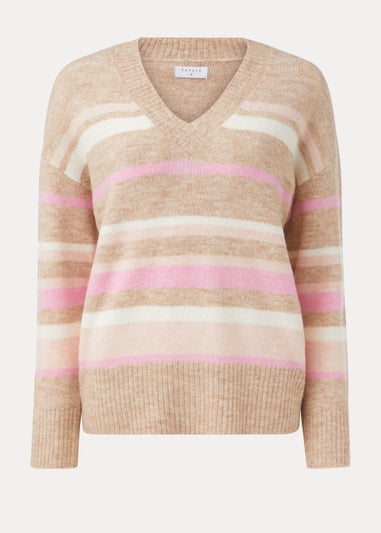 Multicoloured V Neck Jumper