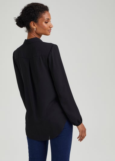 Et Vous Black Half Zip Blouse