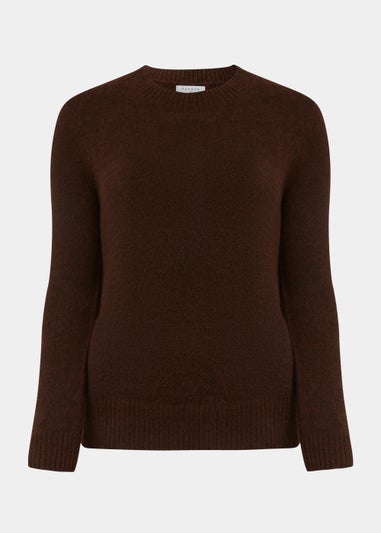 Brown Crew Neck Jumper