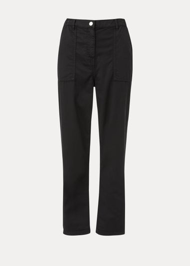 Black Relaxed Fit Utility Trousers