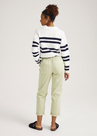 Khaki Relaxed Fit Utility Trousers