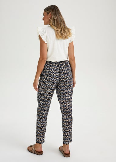 Multicoloured Print Trousers