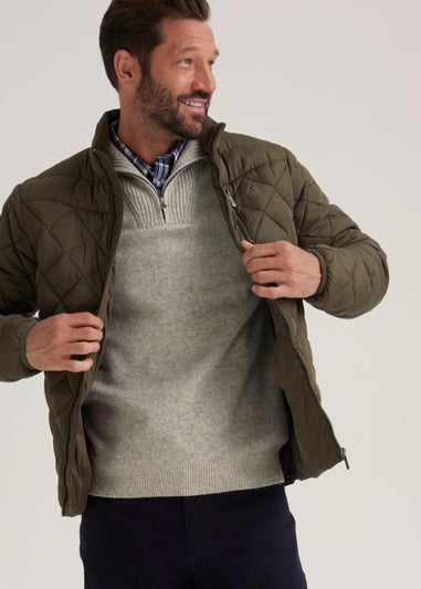 Lincoln Stone 1/4 Zip Lambswool Jumper