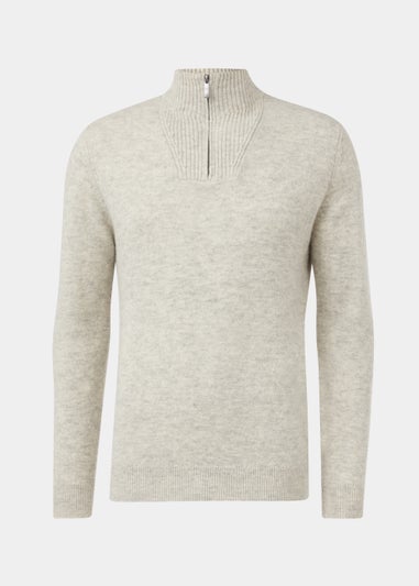 Lincoln Stone 1/4 Zip Lambswool Jumper