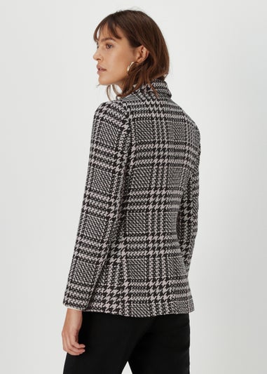 Et Vous Black Check Textured Blazer