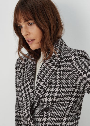 Et Vous Black Check Textured Blazer