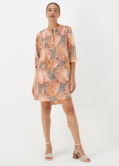 Et Vous Pink Animal Print Tunic Dress