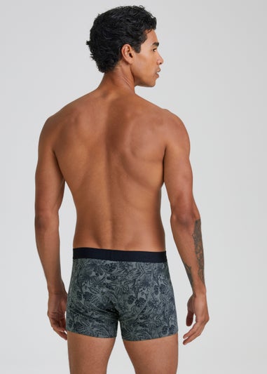 5 Pack Blue Floral Print Keyhole Trunks
