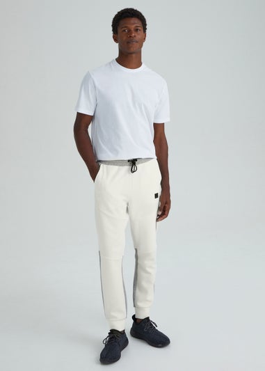 US Athletic Cream Zip Joggers