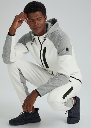 US Athletic Cream Zip Joggers