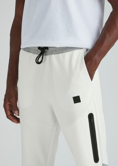 US Athletic Cream Zip Joggers
