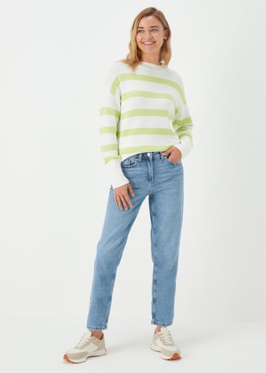 Ava Mid Wash Mom Jeans