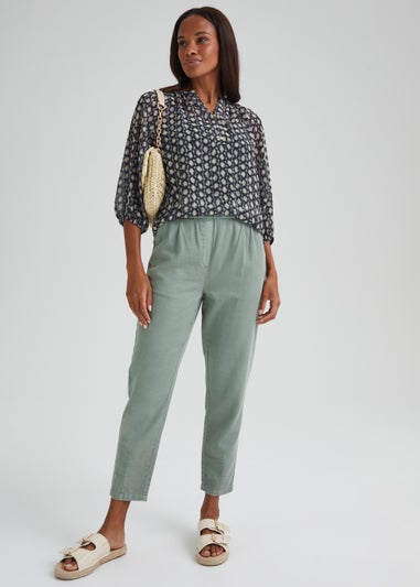 Blue Print Chiffon Co-Ord Blouse