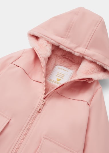 Girls Light Pink Wet Look Mac Coat (9mths-6yrs)