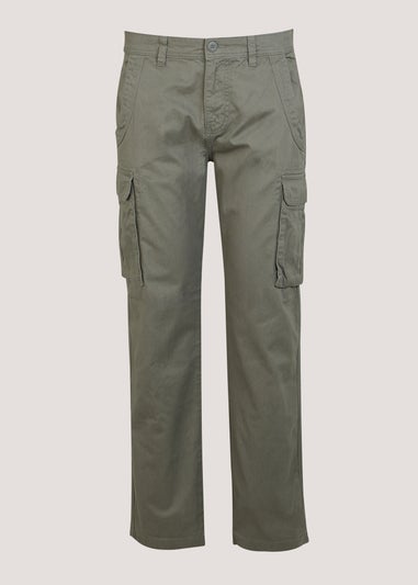 Khaki Slim Fit Cargo Trousers