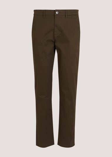 Brown Slim Fit Stretch Chinos