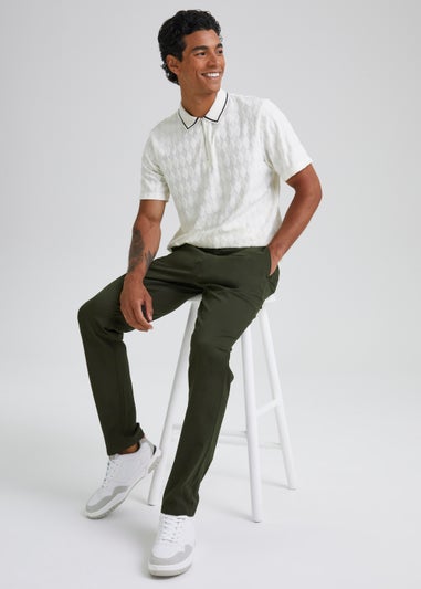 Green Slim Fit Stretch Chinos