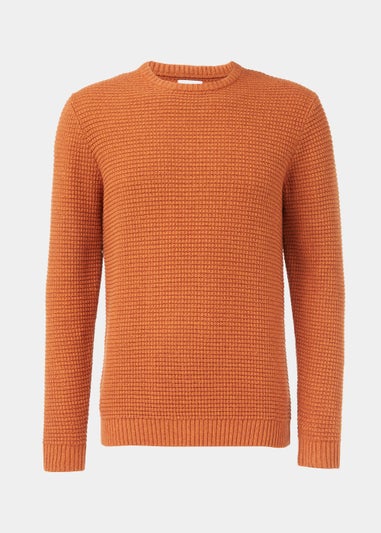 Orange Knitted Sweatshirt