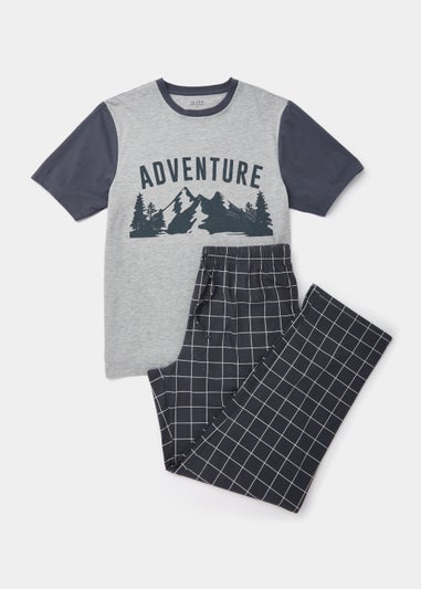 Grey Adventure Long Pyjama Set