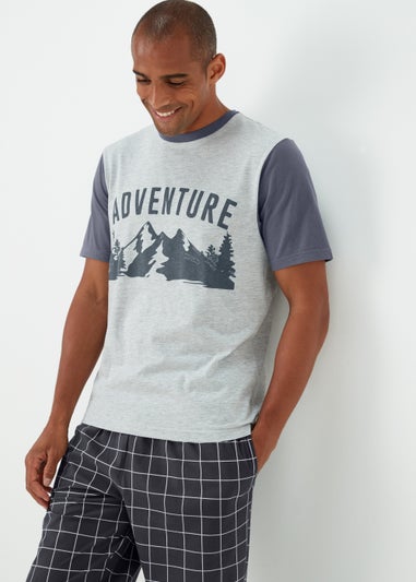 Grey Adventure Long Pyjama Set
