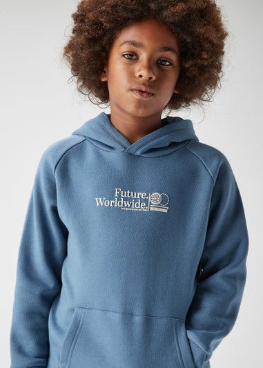 Boys Blue Future Worldwide Hoodie (4-13yrs)