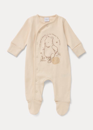 Baby Cream Winnie The Pooh Sleepsuit (Newborn-12mths)