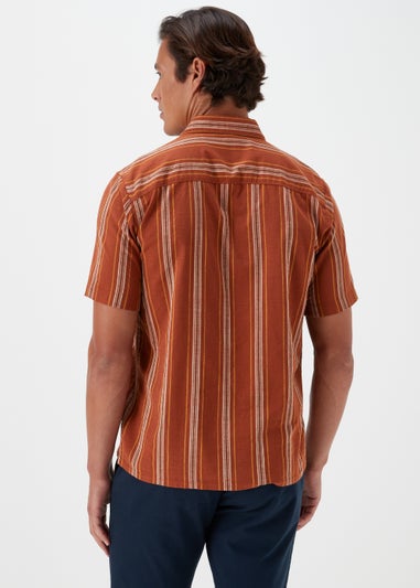 Rust Stripe Short Sleeve Shirt